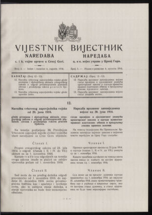 Verordnungsblatt der k.u.k. Militärverwaltung in Montenegro 19160804 Seite: 5