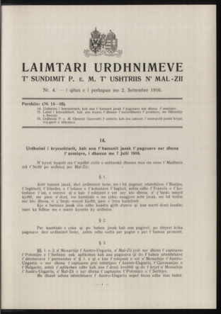 Verordnungsblatt der k.u.k. Militärverwaltung in Montenegro 19160902 Seite: 9