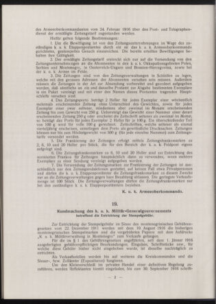 Verordnungsblatt der k.u.k. Militärverwaltung in Montenegro 19161002 Seite: 2