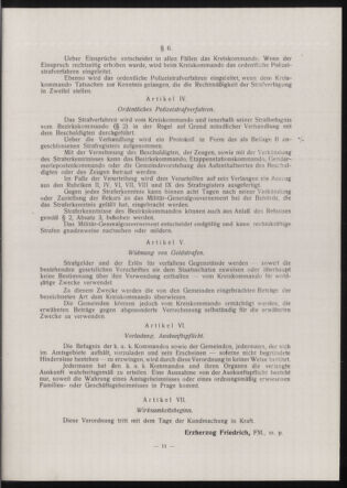 Verordnungsblatt der k.u.k. Militärverwaltung in Montenegro 19161112 Seite: 11