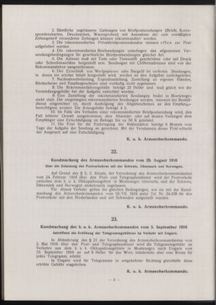 Verordnungsblatt der k.u.k. Militärverwaltung in Montenegro 19161112 Seite: 2