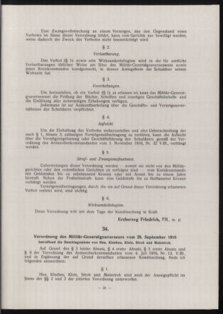 Verordnungsblatt der k.u.k. Militärverwaltung in Montenegro 19161112 Seite: 21