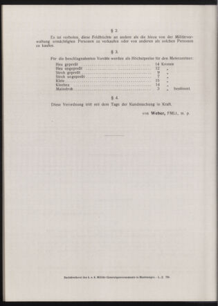 Verordnungsblatt der k.u.k. Militärverwaltung in Montenegro 19161112 Seite: 22