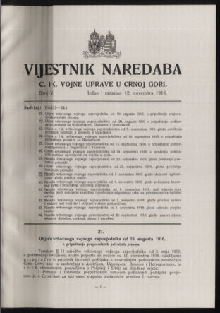 Verordnungsblatt der k.u.k. Militärverwaltung in Montenegro 19161112 Seite: 25