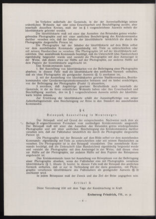 Verordnungsblatt der k.u.k. Militärverwaltung in Montenegro 19161112 Seite: 6