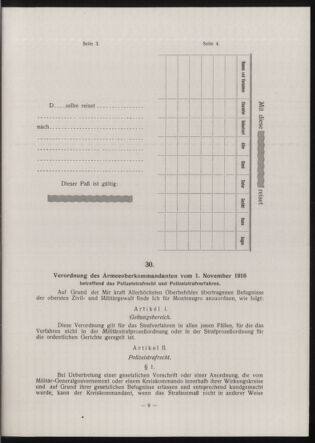 Verordnungsblatt der k.u.k. Militärverwaltung in Montenegro 19161112 Seite: 9