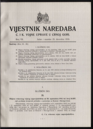 Verordnungsblatt der k.u.k. Militärverwaltung in Montenegro 19161225 Seite: 9