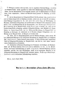 Verordnungsblatt für den Dienstbereich des K.K. Finanzministeriums für die im Reichsrate vertretenen Königreiche und Länder 18550411 Seite: 3