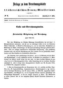 Verordnungsblatt für den Dienstbereich des K.K. Finanzministeriums für die im Reichsrate vertretenen Königreiche und Länder