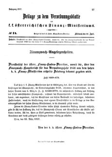 Verordnungsblatt für den Dienstbereich des K.K. Finanzministeriums für die im Reichsrate vertretenen Königreiche und Länder