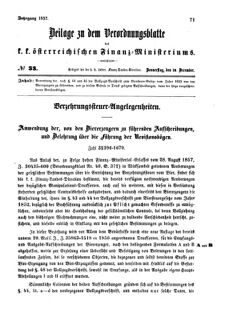 Verordnungsblatt für den Dienstbereich des K.K. Finanzministeriums für die im Reichsrate vertretenen Königreiche und Länder 18571210 Seite: 1