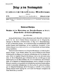 Verordnungsblatt für den Dienstbereich des K.K. Finanzministeriums für die im Reichsrate vertretenen Königreiche und Länder 18580426 Seite: 1