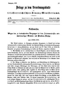 Verordnungsblatt für den Dienstbereich des K.K. Finanzministeriums für die im Reichsrate vertretenen Königreiche und Länder