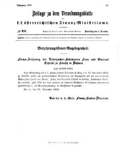 Verordnungsblatt für den Dienstbereich des K.K. Finanzministeriums für die im Reichsrate vertretenen Königreiche und Länder