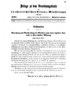 Verordnungsblatt für den Dienstbereich des K.K. Finanzministeriums für die im Reichsrate vertretenen Königreiche und Länder 18581229 Seite: 1