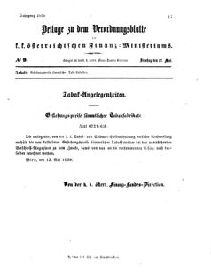 Verordnungsblatt für den Dienstbereich des K.K. Finanzministeriums für die im Reichsrate vertretenen Königreiche und Länder