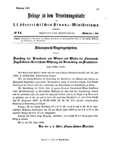 Verordnungsblatt für den Dienstbereich des K.K. Finanzministeriums für die im Reichsrate vertretenen Königreiche und Länder