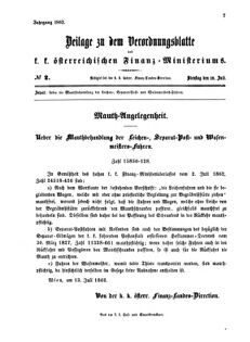 Verordnungsblatt für den Dienstbereich des K.K. Finanzministeriums für die im Reichsrate vertretenen Königreiche und Länder