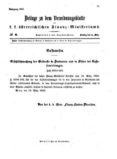 Verordnungsblatt für den Dienstbereich des K.K. Finanzministeriums für die im Reichsrate vertretenen Königreiche und Länder 18630324 Seite: 3