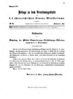 Verordnungsblatt für den Dienstbereich des K.K. Finanzministeriums für die im Reichsrate vertretenen Königreiche und Länder