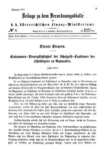 Verordnungsblatt für den Dienstbereich des K.K. Finanzministeriums für die im Reichsrate vertretenen Königreiche und Länder 18680222 Seite: 1