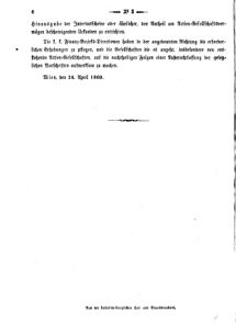 Verordnungsblatt für den Dienstbereich des K.K. Finanzministeriums für die im Reichsrate vertretenen Königreiche und Länder 18690503 Seite: 2