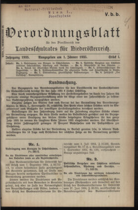 Verordnungsblatt für den Dienstbereich des niederösterreichischen Landesschulrates