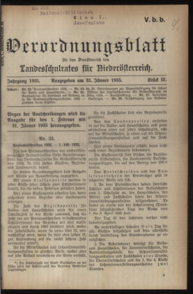 Verordnungsblatt für den Dienstbereich des niederösterreichischen Landesschulrates