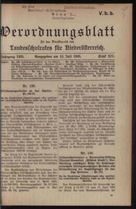 Verordnungsblatt für den Dienstbereich des niederösterreichischen Landesschulrates