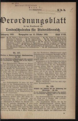 Verordnungsblatt für den Dienstbereich des niederösterreichischen Landesschulrates