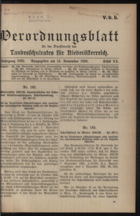 Verordnungsblatt für den Dienstbereich des niederösterreichischen Landesschulrates