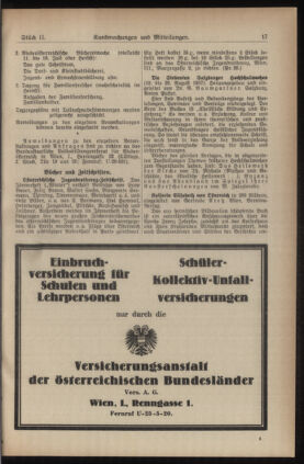 Verordnungsblatt für den Dienstbereich des niederösterreichischen Landesschulrates 19380115 Seite: 5