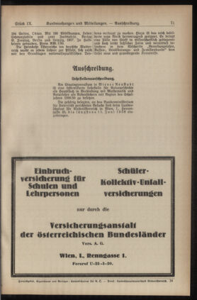 Verordnungsblatt für den Dienstbereich des niederösterreichischen Landesschulrates 19380515 Seite: 9