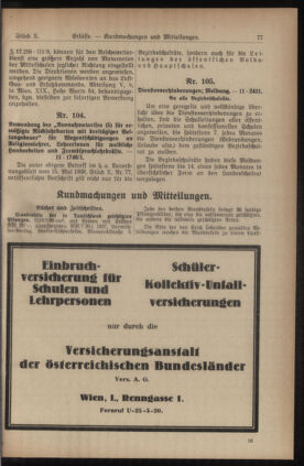 Verordnungsblatt für den Dienstbereich des niederösterreichischen Landesschulrates 19380601 Seite: 5