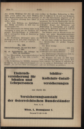 Verordnungsblatt für den Dienstbereich des niederösterreichischen Landesschulrates 19380615 Seite: 15