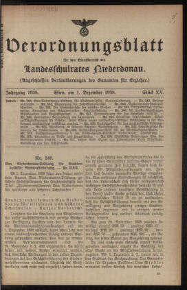 Verordnungsblatt für den Dienstbereich des niederösterreichischen Landesschulrates 19381201 Seite: 1