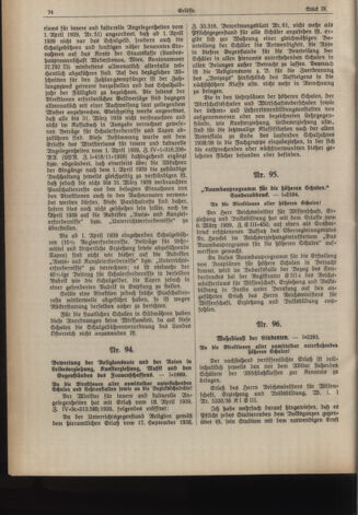 Verordnungsblatt für den Dienstbereich des niederösterreichischen Landesschulrates 19390501 Seite: 2