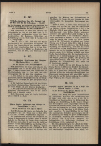 Verordnungsblatt für den Dienstbereich des niederösterreichischen Landesschulrates 19390515 Seite: 3