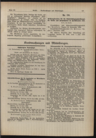 Verordnungsblatt für den Dienstbereich des niederösterreichischen Landesschulrates 19390615 Seite: 7