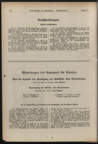 Verordnungsblatt für den Dienstbereich des niederösterreichischen Landesschulrates 19390901 Seite: 14