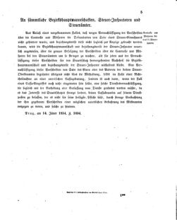 Verordnungsblatt für den Dienstbereich des K.K. Finanzministeriums für die im Reichsrate vertretenen Königreiche und Länder 18540120 Seite: 5