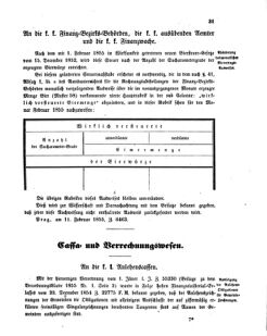 Verordnungsblatt für den Dienstbereich des K.K. Finanzministeriums für die im Reichsrate vertretenen Königreiche und Länder 18550217 Seite: 3