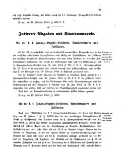 Verordnungsblatt für den Dienstbereich des K.K. Finanzministeriums für die im Reichsrate vertretenen Königreiche und Länder 18550303 Seite: 7