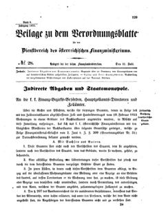 Verordnungsblatt für den Dienstbereich des K.K. Finanzministeriums für die im Reichsrate vertretenen Königreiche und Länder