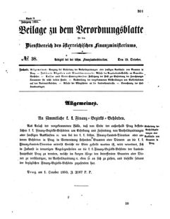 Verordnungsblatt für den Dienstbereich des K.K. Finanzministeriums für die im Reichsrate vertretenen Königreiche und Länder 18551019 Seite: 1