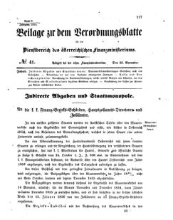 Verordnungsblatt für den Dienstbereich des K.K. Finanzministeriums für die im Reichsrate vertretenen Königreiche und Länder 18551122 Seite: 1