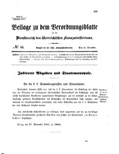 Verordnungsblatt für den Dienstbereich des K.K. Finanzministeriums für die im Reichsrate vertretenen Königreiche und Länder 18551231 Seite: 1