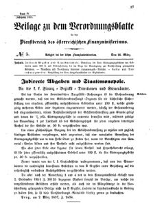 Verordnungsblatt für den Dienstbereich des K.K. Finanzministeriums für die im Reichsrate vertretenen Königreiche und Länder