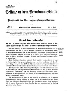 Verordnungsblatt für den Dienstbereich des K.K. Finanzministeriums für die im Reichsrate vertretenen Königreiche und Länder 18570627 Seite: 1