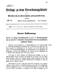 Verordnungsblatt für den Dienstbereich des K.K. Finanzministeriums für die im Reichsrate vertretenen Königreiche und Länder 18581231 Seite: 1